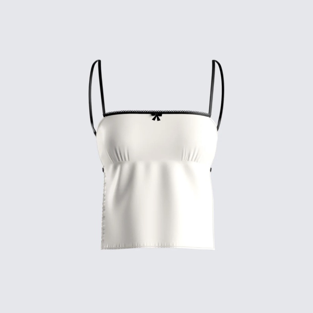 Georgia Ivory Satin Backless Top